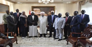 Diyanet İşleri Başkanı Erbaş, Güney Sudan İslam Konseyi Başkanı İle Bir Araya Geldi