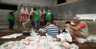 Suriyede Kesilen 5 Bin 357 Hisse Kurban İhtiyaç Sahiplerine Dağıtılıyor
