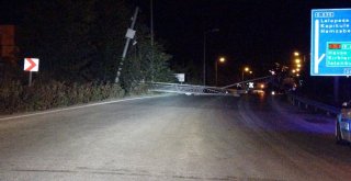 Edirnede Beton Mikseri Kamera Direğine Çarptı