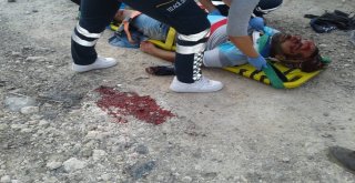 Kaskı Kafasına Değil Motora Takan Sürücü Kazada Ağır Yaralandı