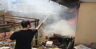 Karamanda Tutuşan Tahta Parçaları Korkuttu