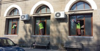 Beyşehirde Camilerde Bayram Öncesi Temizlik Mesaisi