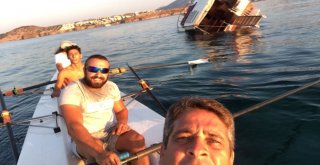 Bodrumda Tur Teknesi Karaya Oturdu
