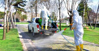 Büyükşehir Belediyesi parkları A'dan Z'ye dezenfekte ediyor