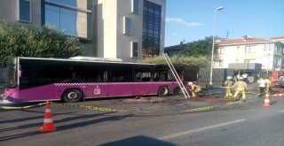 Üsküdarda Servisten Çıkan Belediye Otobüsü Alevlere Teslim Oldu