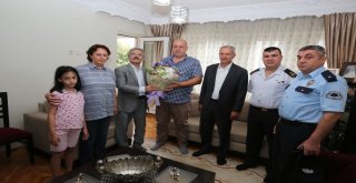 Kaymakam Çelikkaya Ve Başkan Dişliden 15 Temmuz Gazilerine Ziyaret