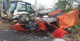 Hatalı Sollama Yapan Kamyonla Traktör Çarpıştı: 1 Yaralı