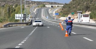 Çankırıda Helikopter Destekli Trafik Uygulaması