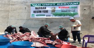 Umut Kervanından Bin Aileye Kurban Eti