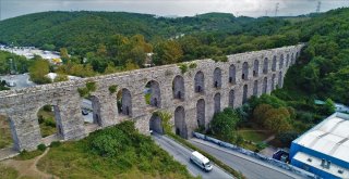 Restorasyonuna Başlanan Eyüpsultandaki Kovuk Kemer Havadan Görüntülendi