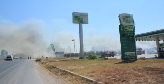 Akaryakıt İstasyonu Yakınında Korkutan Yangın