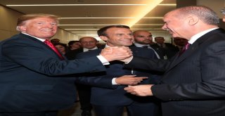 Cumhurbaşkanı Erdoğandan Macron Ve Trump İle Samimi Sohbet