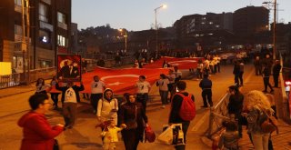 Zonguldakta Fener Alayı Yürüyüşü Düzenlendi