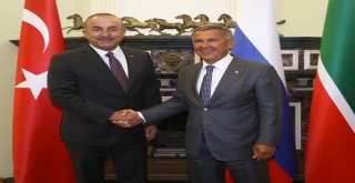 Dışişleri Bakanı Çavuşoğlu, Tataristan Cumhurbaşkanı Minnihanov İle Görüştü