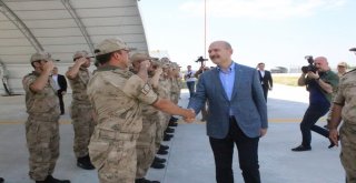 Bakan Soylu, Helikopter Filo Komutanlığında Bulunan İhaları İnceledi