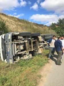 Beton Mikseri Devrildi