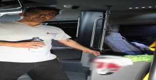 Antalyada Özel Halk Otobüsüne Şoförüne Levyeyle Saldırı