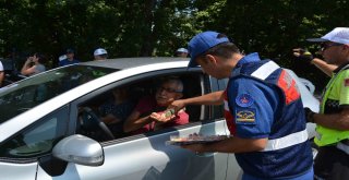 Ortacada Hatalı Sürücüye Kırmızı Düdük Uygulaması