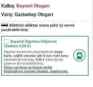 İnternet Üzerinden Bilet Satışında Alınan Sigorta Bedelleri Haksız