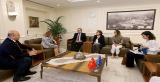 Fatma Şahin, Ab Türkiye Delegasyon Başkanı Büyükelçi Bergeri Ağırladı