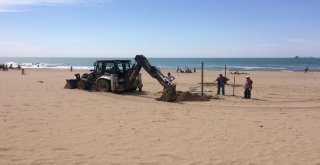 İnkumunda Beach Voley Hazırlıkları