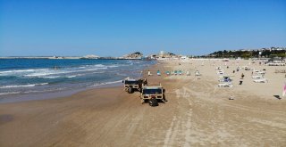 (Özel) Şile Plajındaki Temizlik Çalışmaları Havadan Görüntülendi