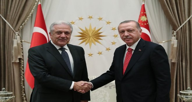 Cumhurbaşkanı Erdoğan, Ab Göç Komiserini Kabul Etti