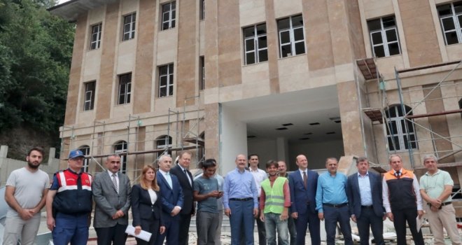 İçişleri  Bakanı Süleyman Soylu, Memleketi Trabzonda Yapımı Süren Yatırımları İnceledi
