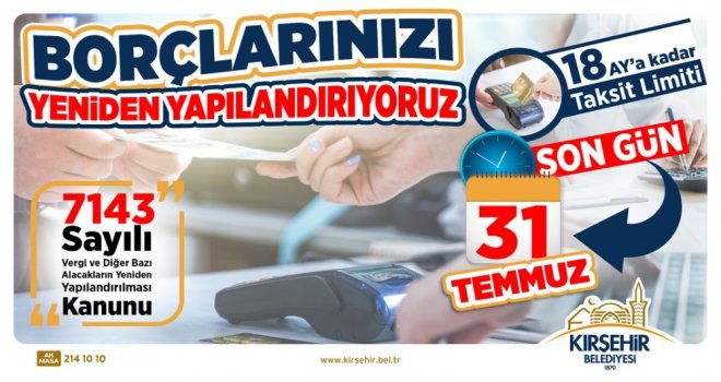 Kırşehir Belediyesi Borçları Yapılandırıyor