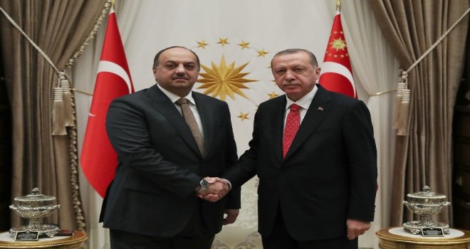 Cumhurbaşkanı Erdoğan, Katar Savunma Bakanını Kabul Etti