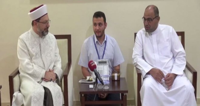 Diyanet İşleri Erbaş, Filistin Evkaf Bakanı Hasan Es Sayfiyi Kabul Etti