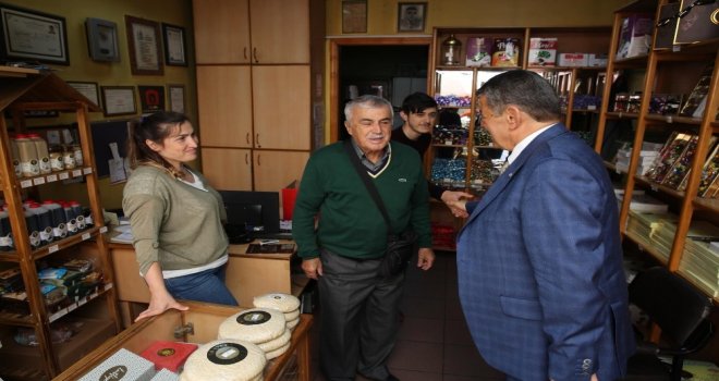 Başkan Akın Esnaf Gezilerine Devam Ediyor