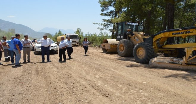 Serik Haskızılörende Asfalt Hazırlığı