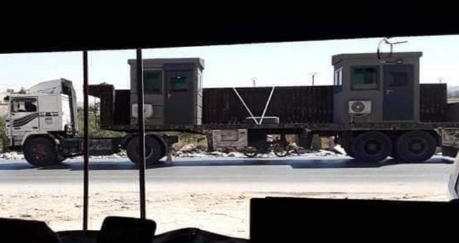 Türkiyeden Giden Askeri Gözlem Kulelerini Taşıyan Tırlar Suriyede