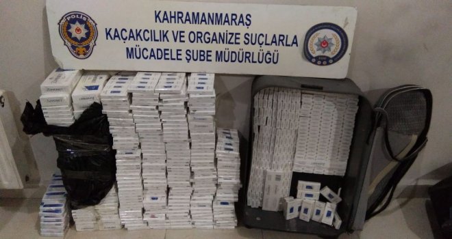 Kahramanmaraşta Bin 860 Paket Kaçak Sigara Ele Geçirildi