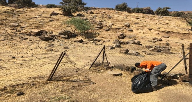 Cizre Caferi Sadık Tepesinde Temizlik Çalışması Yapıldı