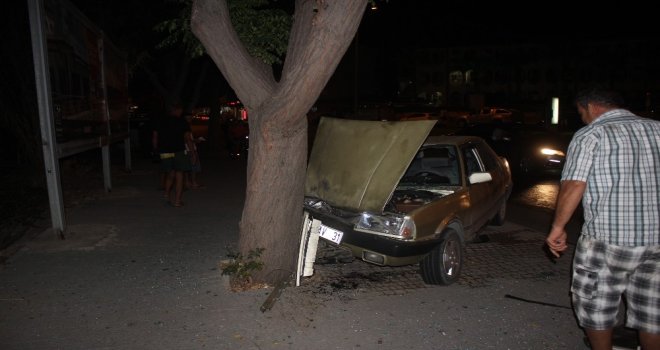 Kontrolden Çıkan Otomobil Önce Ağaca Sonra Yayaya Çarptı: 3 Yaralı
