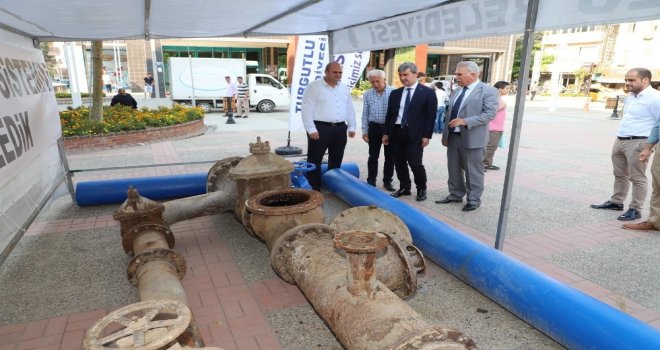 Turgutluda Su Kesintilerine Sebep Olan Eski Vana Sergilendi