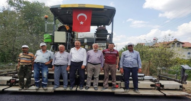Hisarcıkta İki Köy Yoluna Bitümlü Sıcak Karışım Asfalt