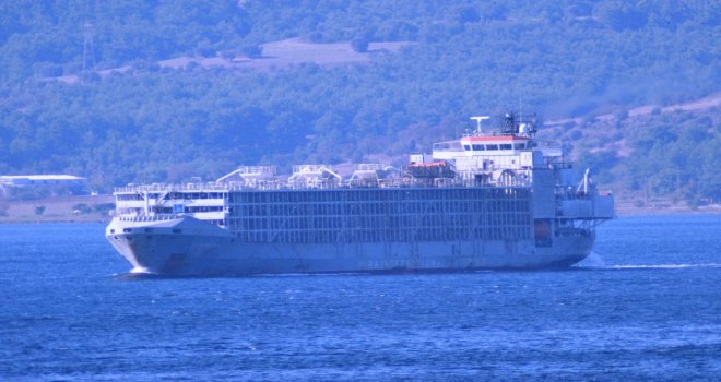 Şarbon İddiasına Sebep Olan Gemi Çanakkale Boğazından Geçti