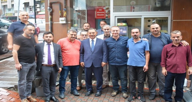 Uysal Esnafları Ziyaret Edip Sohbet Etti