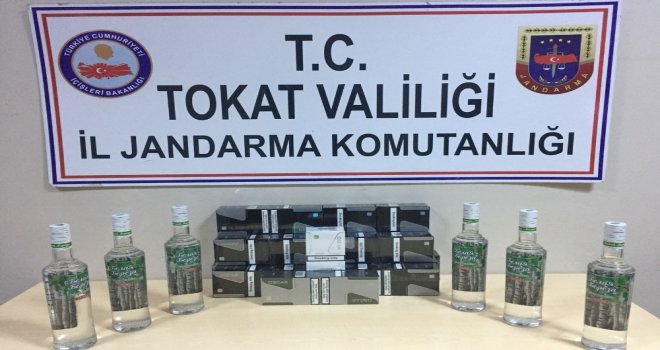 Tokatta Kaçak Rakı İle Sigara Operasyonu