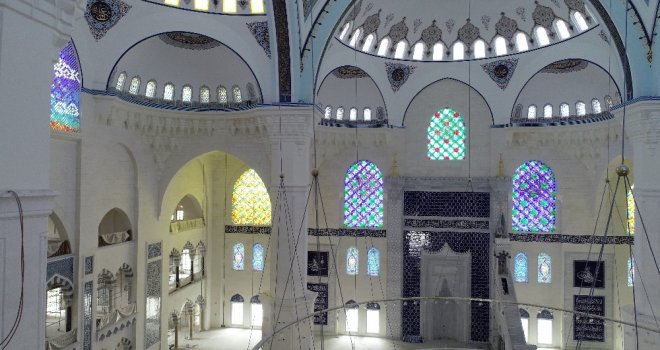 (Özel Haber) Çamlıca Camii İnşaatında Son Durum Havadan Görüntülendi