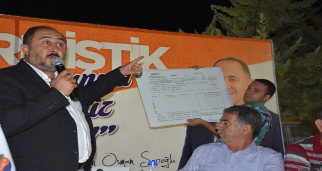 Başkan Sarıoğlu: “Aralık Ayında 300 Parsel Tapularını Dağıtacağız”