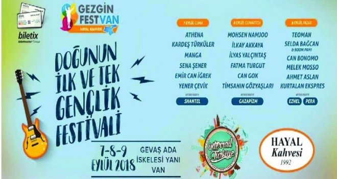 Doğunun İlk Ve Tek Gençlik Festivali “Gezginfest Van” Başlıyor
