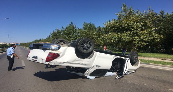 Bursada Takla Atan Kamyonette 2 Kişi Yaralandı