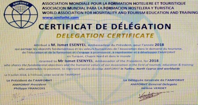 Doç. Dr. Esenyel, Amforth Elçisi Oldu