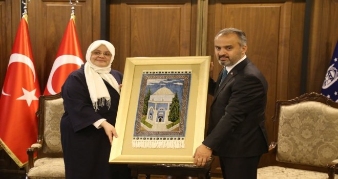 Başkan Aktaştan Bakan Selçuka Bursa İşi İpek Tablo