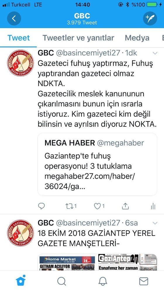 Gaziantepteki Gazeteciye Fuhuş Ve Tehdit Operasyonu