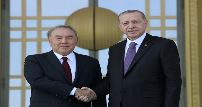 Cumhurbaşkanı Erdoğan, Kazakistan Cumhurbaşkanı Nazarbayevi Resmi Törenle Karşıladı